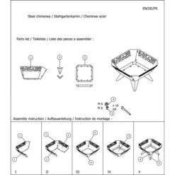 Dobar Design-Feuerschale Viereckig -Geschäft Für Grillzubehör Für Die Küche Zu Hause 157987 4637 7
