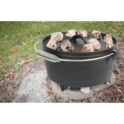 El Fuego Dutch-Oven Gusseisen 7,2 l Deckel 1,8 l Schwarz El Fuego Dutch-Oven Gusseisen 7,2 L Deckel 1,8 L Schwarz -Geschäft Für Grillzubehör Für Die Küche Zu Hause 194126 2240 AB 02