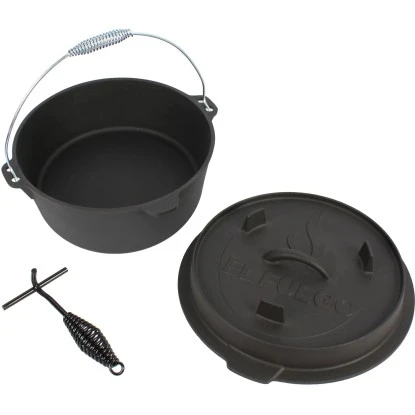 El Fuego Dutch-Oven Gusseisen 7,2 l Deckel 1,8 l Schwarz El Fuego Dutch-Oven Gusseisen 7,2 L Deckel 1,8 L Schwarz -Geschäft Für Grillzubehör Für Die Küche Zu Hause 194126 2240 S 05