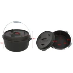 El Fuego Dutch-Oven Gusseisen 7,2 L Deckel 1,8 L Schwarz 8 El Fuego Dutch-Oven Gusseisen 7,2 L Deckel 1,8 L Schwarz -Geschäft Für Grillzubehör Für Die Küche Zu Hause 194126 2240 VM 01
