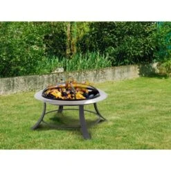Tepro Feuerstelle Silver City 74 X 50 X 74 Cm (B X H X T) Schwarz/Edelstahl -Geschäft Für Grillzubehör Für Die Küche Zu Hause 2081834 24001