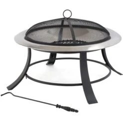 Tepro Feuerstelle Silver City 74 X 50 X 74 Cm (B X H X T) Schwarz/Edelstahl -Geschäft Für Grillzubehör Für Die Küche Zu Hause 2081834 picture 1