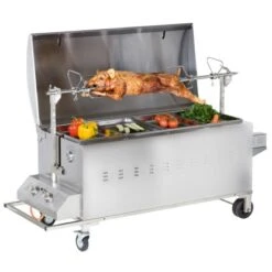 Tepro Gasgrill Columbus Für Spanferkel Inkl. Motor Edelstahl Mit 2 Brennern