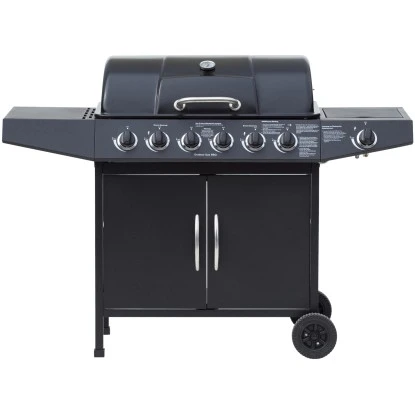El Fuego Gasgrill Dayton 6-Brenner + Seitenbrenner Schwarz ca. 133 x 97 x 54 cm El Fuego Gasgrill Dayton 6-Brenner + Seitenbrenner Schwarz Ca. 133 X 97 X 54 Cm -Geschäft Für Grillzubehör Für Die Küche Zu Hause 347 2240 DAYTON61SCHWARZ 1