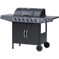 El Fuego Gasgrill Dayton 6-Brenner + Seitenbrenner Schwarz Ca. 133 X 97 X 54 Cm 4 El Fuego Gasgrill Dayton 6-Brenner + Seitenbrenner Schwarz Ca. 133 X 97 X 54 Cm -Geschäft Für Grillzubehör Für Die Küche Zu Hause 347 2240 DAYTON61SCHWARZ 3
