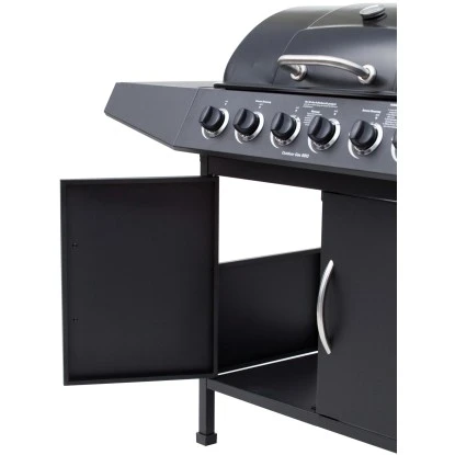 El Fuego Gasgrill Dayton 6-Brenner + Seitenbrenner Schwarz ca. 133 x 97 x 54 cm El Fuego Gasgrill Dayton 6-Brenner + Seitenbrenner Schwarz Ca. 133 X 97 X 54 Cm -Geschäft Für Grillzubehör Für Die Küche Zu Hause 347 2240 DAYTON61SCHWARZ 5