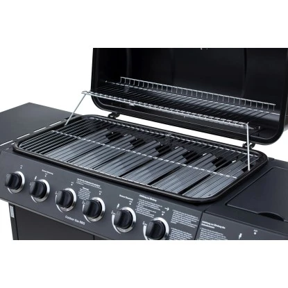El Fuego Gasgrill Dayton 6-Brenner + Seitenbrenner Schwarz ca. 133 x 97 x 54 cm El Fuego Gasgrill Dayton 6-Brenner + Seitenbrenner Schwarz Ca. 133 X 97 X 54 Cm -Geschäft Für Grillzubehör Für Die Küche Zu Hause 347 2240 DAYTON61SCHWARZ 6