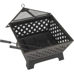 Landmann Feuerkorb 66,5 Cm X 66,5 Cm X 63 Cm Schwarz -Geschäft Für Grillzubehör Für Die Küche Zu Hause 349822 2790 2