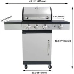 El Fuego Gasgrill San Antonio 3+1 Brenner -Geschäft Für Grillzubehör Für Die Küche Zu Hause 356736 AY0584 3