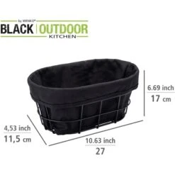 Wenko Brotkorb Bela Aus Metall Schwarz -Geschäft Für Grillzubehör Für Die Küche Zu Hause 4008838352137 1068 03