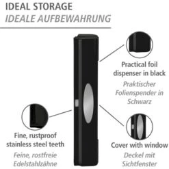 Wenko Folienspender Perfect Cutter Black Outdoor Kitchen Schwarz -Geschäft Für Grillzubehör Für Die Küche Zu Hause 4008838357071 1068 02