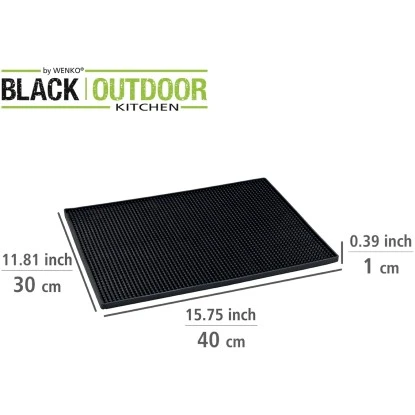 Wenko Abtropfmatte Maxi 40 cm x 30 cm Black Outdoor Kitchen Schwarz Wenko Abtropfmatte Maxi 40 Cm X 30 Cm Black Outdoor Kitchen Schwarz -Geschäft Für Grillzubehör Für Die Küche Zu Hause 4008838357705 1068 03