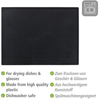 Wenko Abtropfmatte Maxi 40 cm x 30 cm Black Outdoor Kitchen Schwarz Wenko Abtropfmatte Maxi 40 Cm X 30 Cm Black Outdoor Kitchen Schwarz -Geschäft Für Grillzubehör Für Die Küche Zu Hause 4008838357705 1068 04