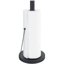 Wenko Küchenrollenhalter Clayton Pulverbeschichtetes Metall Schwarz -Geschäft Für Grillzubehör Für Die Küche Zu Hause 4008838371305 1068 03