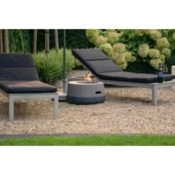 Dobar Outdoor-Feuerschale Mit Gasflamme Calido Ø 60 Cm Grau -Geschäft Für Grillzubehör Für Die Küche Zu Hause 4637 lavaofenfeuerstelle 6 1