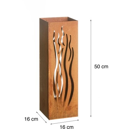 Gartenfreude FeuersäuleDesign Wellen Edelrost 16 x 16 x 50 cm Gartenfreude FeuersäuleDesign Wellen Edelrost 16 X 16 X 50 Cm -Geschäft Für Grillzubehör Für Die Küche Zu Hause 753063 4655 04