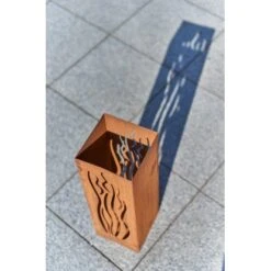 Gartenfreude FeuersäuleDesign Wellen Edelrost 16 X 16 X 50 Cm 10 Gartenfreude FeuersäuleDesign Wellen Edelrost 16 X 16 X 50 Cm -Geschäft Für Grillzubehör Für Die Küche Zu Hause 753063 4655 08