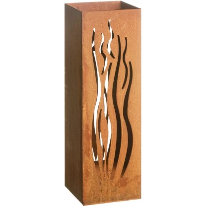 Gartenfreude FeuersäuleDesign Wellen Edelrost 16 x 16 x 50 cm Gartenfreude FeuersäuleDesign Wellen Edelrost 16 X 16 X 50 Cm -Geschäft Für Grillzubehör Für Die Küche Zu Hause 753063 4655 Freisteller