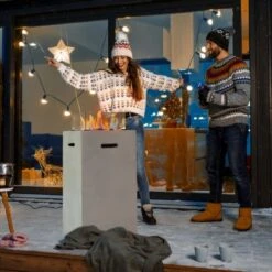 Amare Gas-Feuerstelle Für Den Außenbereich Quadratisch Grau 4 Amare Gas-Feuerstelle Für Den Außenbereich Quadratisch Grau -Geschäft Für Grillzubehör Für Die Küche Zu Hause 765581 4655 03