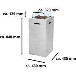 Amare Gas-Feuerstelle Für Den Außenbereich Quadratisch Grau 8 Amare Gas-Feuerstelle Für Den Außenbereich Quadratisch Grau -Geschäft Für Grillzubehör Für Die Küche Zu Hause 765581 4655 07