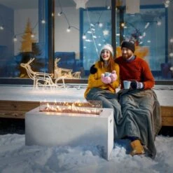 Amare Gas-Feuerstelle Für Den Außenbereich Weiß 5 Amare Gas-Feuerstelle Für Den Außenbereich Weiß -Geschäft Für Grillzubehör Für Die Küche Zu Hause 765591 4655 04