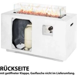 Amare Gas-Feuerstelle Für Den Außenbereich Weiß 7 Amare Gas-Feuerstelle Für Den Außenbereich Weiß -Geschäft Für Grillzubehör Für Die Küche Zu Hause 765591 4655 06