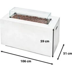 Amare Gas-Feuerstelle Für Den Außenbereich Weiß 8 Amare Gas-Feuerstelle Für Den Außenbereich Weiß -Geschäft Für Grillzubehör Für Die Küche Zu Hause 765591 4655 07