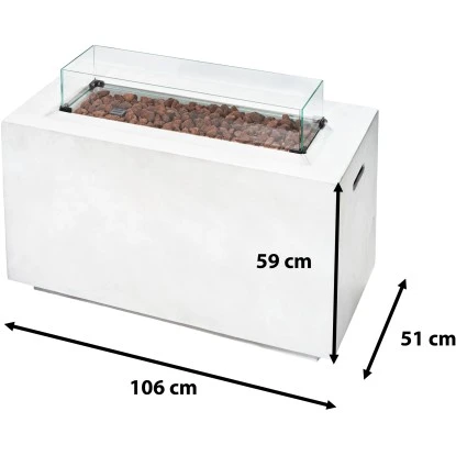 Amare Gas-Feuerstelle für den Außenbereich Weiß Amare Gas-Feuerstelle Für Den Außenbereich Weiß -Geschäft Für Grillzubehör Für Die Küche Zu Hause 765591 4655 07