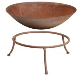 Gartenfreude Design Feuerschale Ø 47 Cm Rostrot -Geschäft Für Grillzubehör Für Die Küche Zu Hause 765595 4655 06