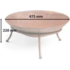 Gartenfreude Design Feuerschale Ø 47 Cm Rostrot -Geschäft Für Grillzubehör Für Die Küche Zu Hause 765595 4655 07