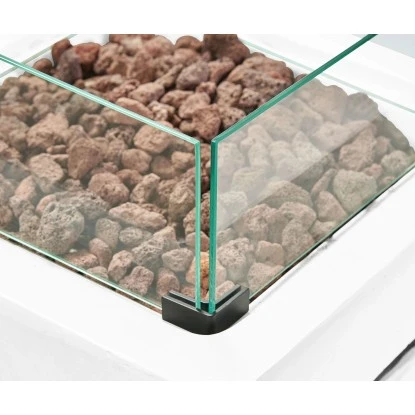 Amare Gas-Feuerstelle für den Außenbereich Quadratisch Weiß Amare Gas-Feuerstelle Für Den Außenbereich Quadratisch Weiß -Geschäft Für Grillzubehör Für Die Küche Zu Hause 765603 4655 06