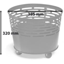 Gartenfreude Design Feuerstelle Ø 39 Cm Schwarz -Geschäft Für Grillzubehör Für Die Küche Zu Hause 765609 4655 07