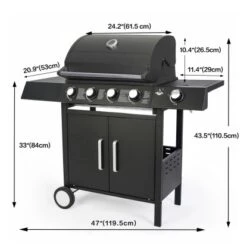 El Fuego Gasgrill San Angelo 4+1 Brenner Ca. 119,5 X 110,5 X 53 Cm -Geschäft Für Grillzubehör Für Die Küche Zu Hause 8264111 2240 3