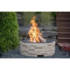 Westmann Feuerstelle Mit Abfanggitter Steinoptik -Geschäft Für Grillzubehör Für Die Küche Zu Hause 8346603 1741 WMLG909 05