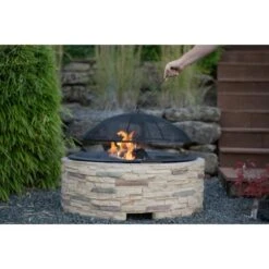 Westmann Feuerstelle Mit Abfanggitter Steinoptik -Geschäft Für Grillzubehör Für Die Küche Zu Hause 8346603 1741 WMLG909 07