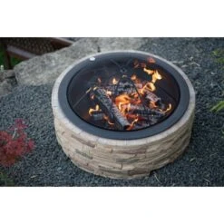 Westmann Feuerstelle Mit Abfanggitter Steinoptik -Geschäft Für Grillzubehör Für Die Küche Zu Hause 8346603 1741 WMLG909 08