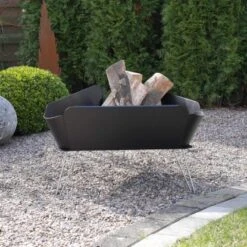 VASNER Merive M1 Feuerschale Niedrig Abgerundet Schwarz -Geschäft Für Grillzubehör Für Die Küche Zu Hause ign garten terrasse mood4q