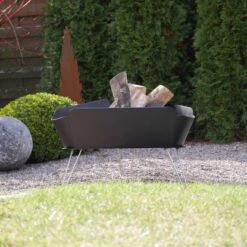 VASNER Merive M1 Feuerschale Niedrig Abgerundet Schwarz -Geschäft Für Grillzubehör Für Die Küche Zu Hause sign garten terrasse mood1 1