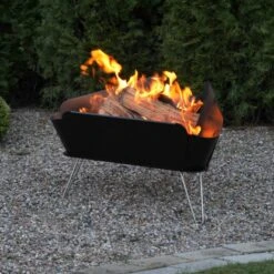 VASNER Merive M1 Feuerschale Niedrig Abgerundet Schwarz -Geschäft Für Grillzubehör Für Die Küche Zu Hause sign garten terrasse mood7 1